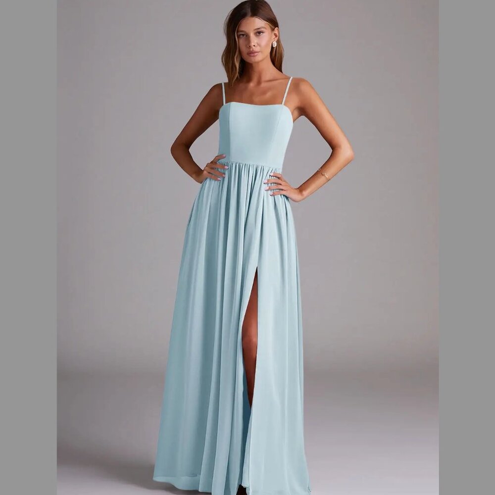 Azazie Sky Blue Calianna Dress